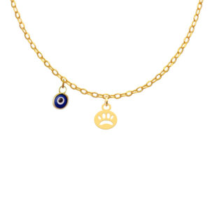 18 carat gold necklace for girls, claw design, model Kr11082