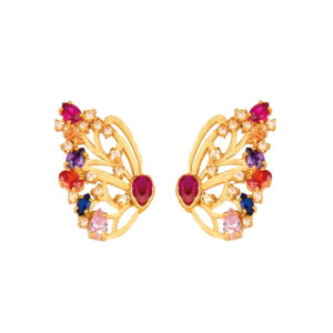 Kapani 18 carat gold earrings for women, model ke036