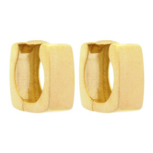Women's 18 carat gold earrings, mustajabi gold, square model, code 63