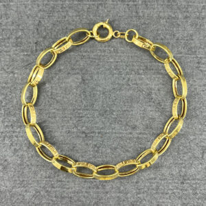 18 carat gold bracelet for men, good friend, model dk066