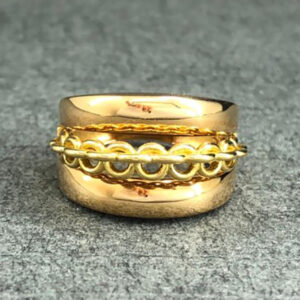 18 carat gold ring for women, model dk351