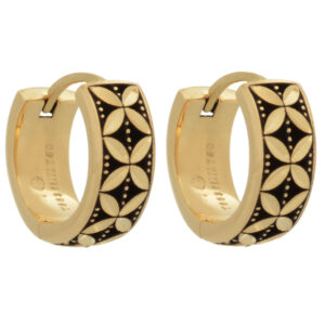 Women's 18 carat gold earrings, mustajabi gold, Jalva model, code 167086
