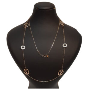 18 carat gold necklace for women, circle model