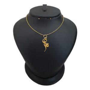 18 carat gold necklace for girls, Lirda, model, Samar, code akm 129