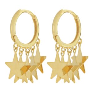 18 carat gold earrings for women Ellen Nar star model code EN670148