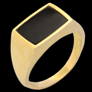 Men's 18 carat gold ring, mustajabi gold, mirror model, code 63