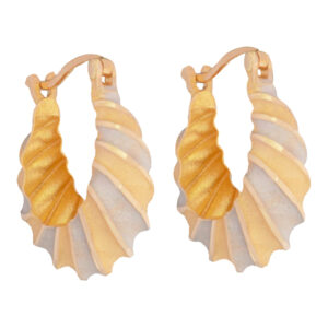 18 carat gold earrings for women, good friend, snail model, code dk537
