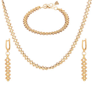 Women's 18 carat gold set, model DNCC23-28d, Albernado design