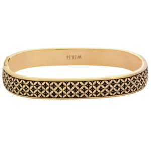 Women's 18 carat gold bangle bracelet, Mustajabi gold, Jalva model, code 2