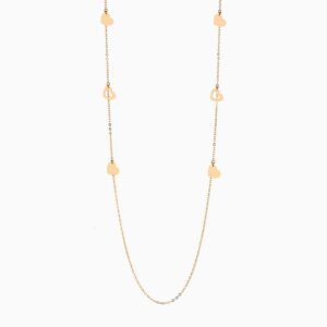 Women's 18 carat gold necklace with pendant heart