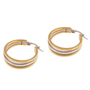 18 carat gold earrings for women, model dk529