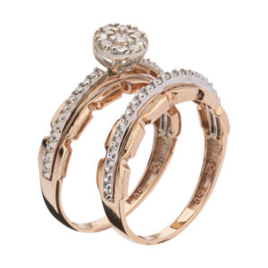 Maya Mahek 18 carat gold ring and back ring set for women, model MR0931
