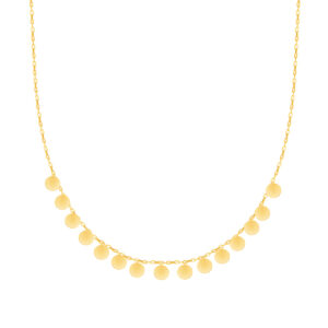 Women's 18 carat gold necklace with sequins