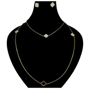 18 carat gold half set for women, model dk1036