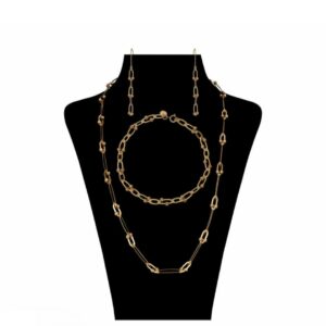 Women's 18 carat gold half set, model ELMS0654