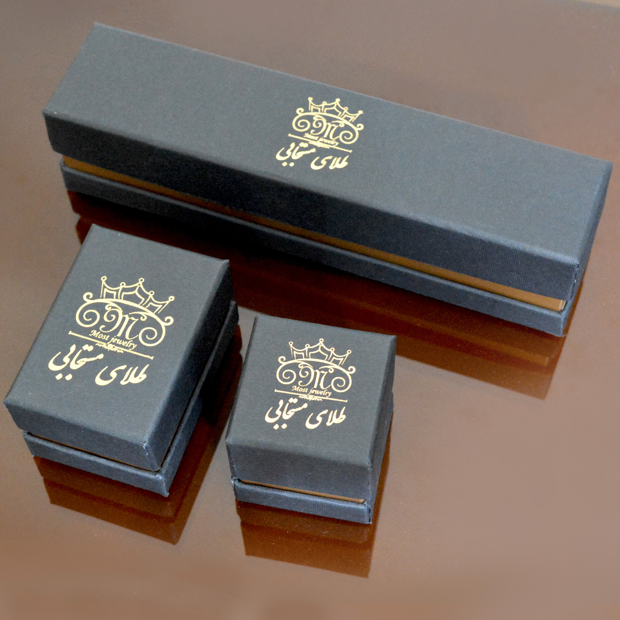 Women's 18 carat gold earrings, mustajabi gold, rhombus model, code 403 - Image 4