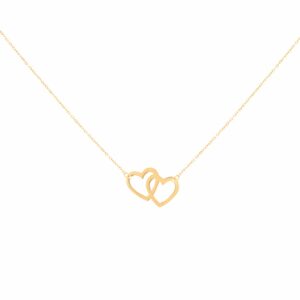 18 carat gold necklace for women, heart model