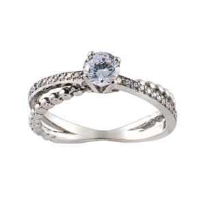 18 carat gold ring for women, Seven Jewelry, model 2102