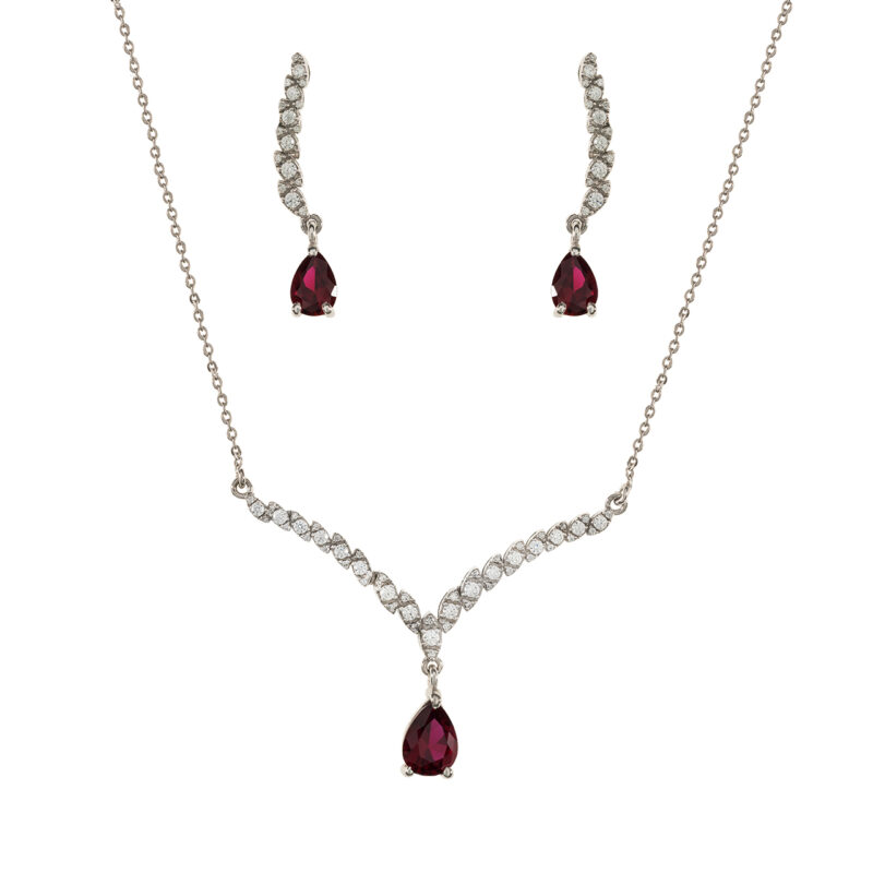 Half set of 18 carat gold for women, Seven jewelry, model 2361