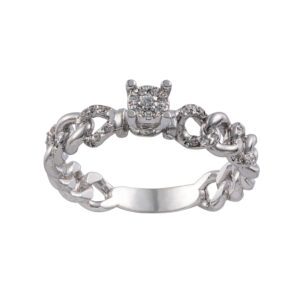 18 carat gold ring for women, Seven Jewelry, model 2242