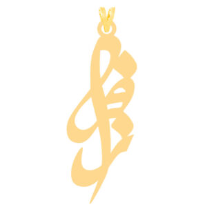 18 carat gold necklace pendant for women, model ELN31131