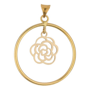 Women's 18 carat gold necklace pendant, Mustajabi gold, model 50100