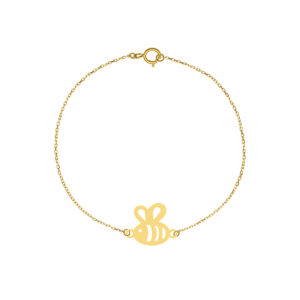 GAN078 18-karat gold women's bee bracelet