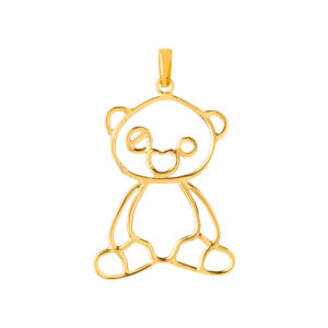 Kakami 18 carat gold necklace pendant for women, bear model, code 333