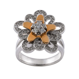 18 carat gold ring for women, Seven Jewelry, model 1707