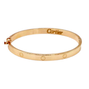 18 carat gold bangle bracelet for women, model 57016, screw design