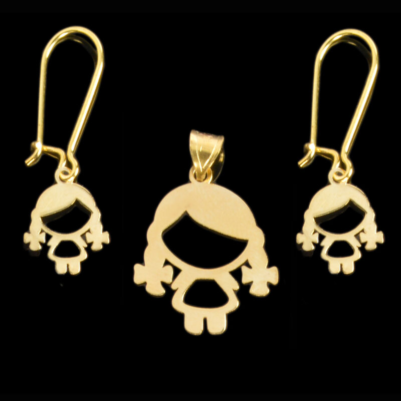 18 carat gold half set for girls, code 67113