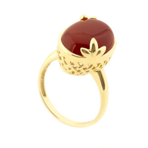 18 carat gold ring for women with leaf design model DRC17-23d