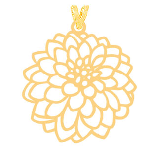 18 carat gold necklace pendant for women, model ELN31505