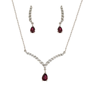 Half set of 18 carat gold for women, Seven jewelry, model 0116