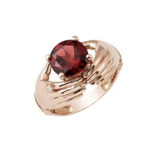 18 carat gold women's ring with hug design model DRCC12-30d