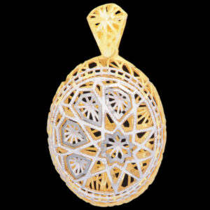Women's 18 carat gold necklace pendant, Mustajabi gold model, Ava code 1