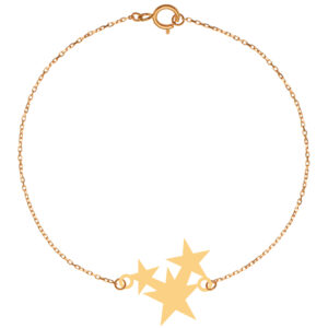 18 carat gold women's bracelet with star design, model Kr2004