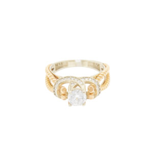 18 carat gold ring for women, solitaire model D0050
