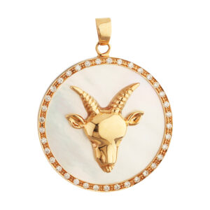 18-carat gold necklace pendant for women, symbol of the month of April