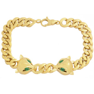 Women's 18 carat gold bracelet, Mustajabi gold, fox model, code 67024