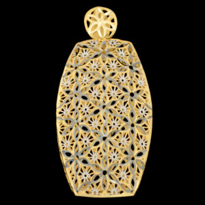 Women's 18 carat gold necklace pendant, mustajabi gold model, Ava fusion, code 6747