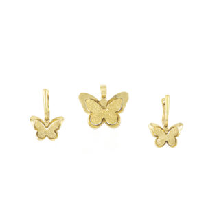Half set of 18 karat gold for women, model DNCC18-26d, butterfly design