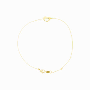 Women's 18 carat gold bracelet with heart design code GAN010