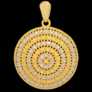 Women's 18 carat gold necklace pendant, mustajabi gold, Ava model, code 6772