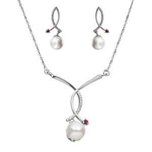 Half set of 18 carat gold for women, Seven jewelry, model 0104