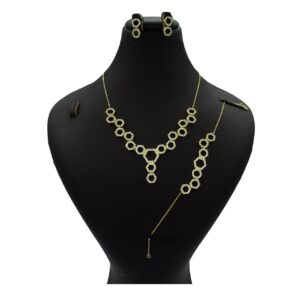 Complete set of 18 carat gold women's jewelry, model 1896