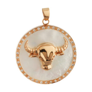 18-carat gold necklace pendant for women, symbol of the month of May