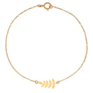 Women's 18-karat gold bracelet, ELN2048, leaf design model