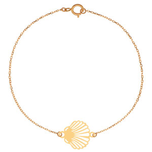 Women's 18-carat gold bracelet with shell design model N2029