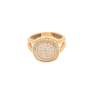18 carat gold ring for women, model C0057
